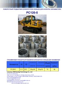 поворотный подшипник (поворотное кольцо) для komatsu экскаватора PC120-5