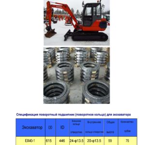 поворотный подшипник (поворотное кольцо) для hitachi экскаватора EX40-1