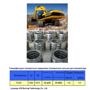 поворотный подшипник (поворотное кольцо) для komatsu экскаватора PC227