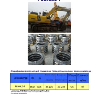 поворотный подшипник (поворотное кольцо) для komatsu экскаватора PC300LC-7