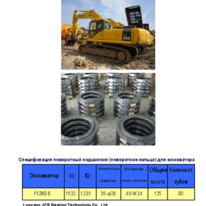 поворотный подшипник (поворотное кольцо) для komatsu экскаватора PC360-6