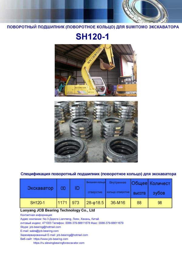 поворотный подшипник (поворотное кольцо) для sumitomo экскаватора SH120-1